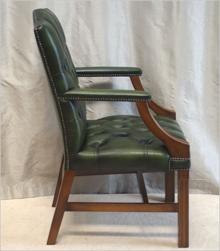 9017 Fixed Gainsborough Desk Chair in Green (3)